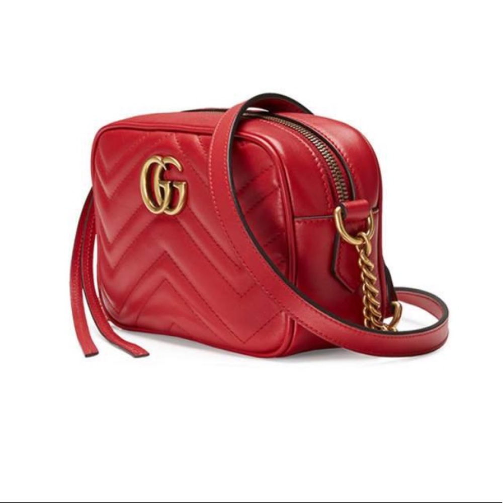 Sold************GG Marmont Mini red bag